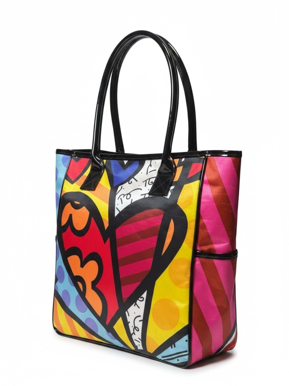 Romero Britto A Day Hearts Sunrise 2009 Tote